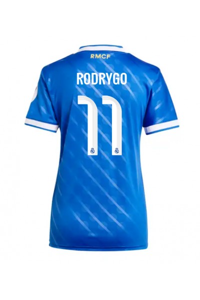 Real Madrid Rodrygo Goes #11 Jalkapallovaatteet Naisten Kolmaspaita 2025-26 Lyhythihainen Real Madrid Rodrygo Goes #11 Jalkapallovaatteet Naisten Kolmaspaita 2025-26 Lyhythihainen